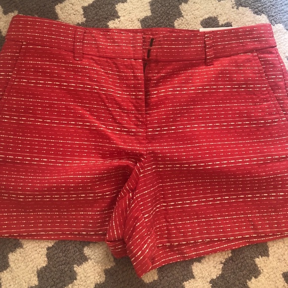 NWT loft red coral tweed short -size 8 - Picture 3 of 6